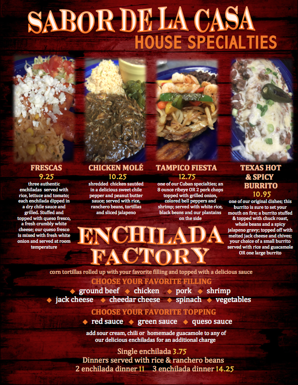 Corona Village Menu Corona Village Menu